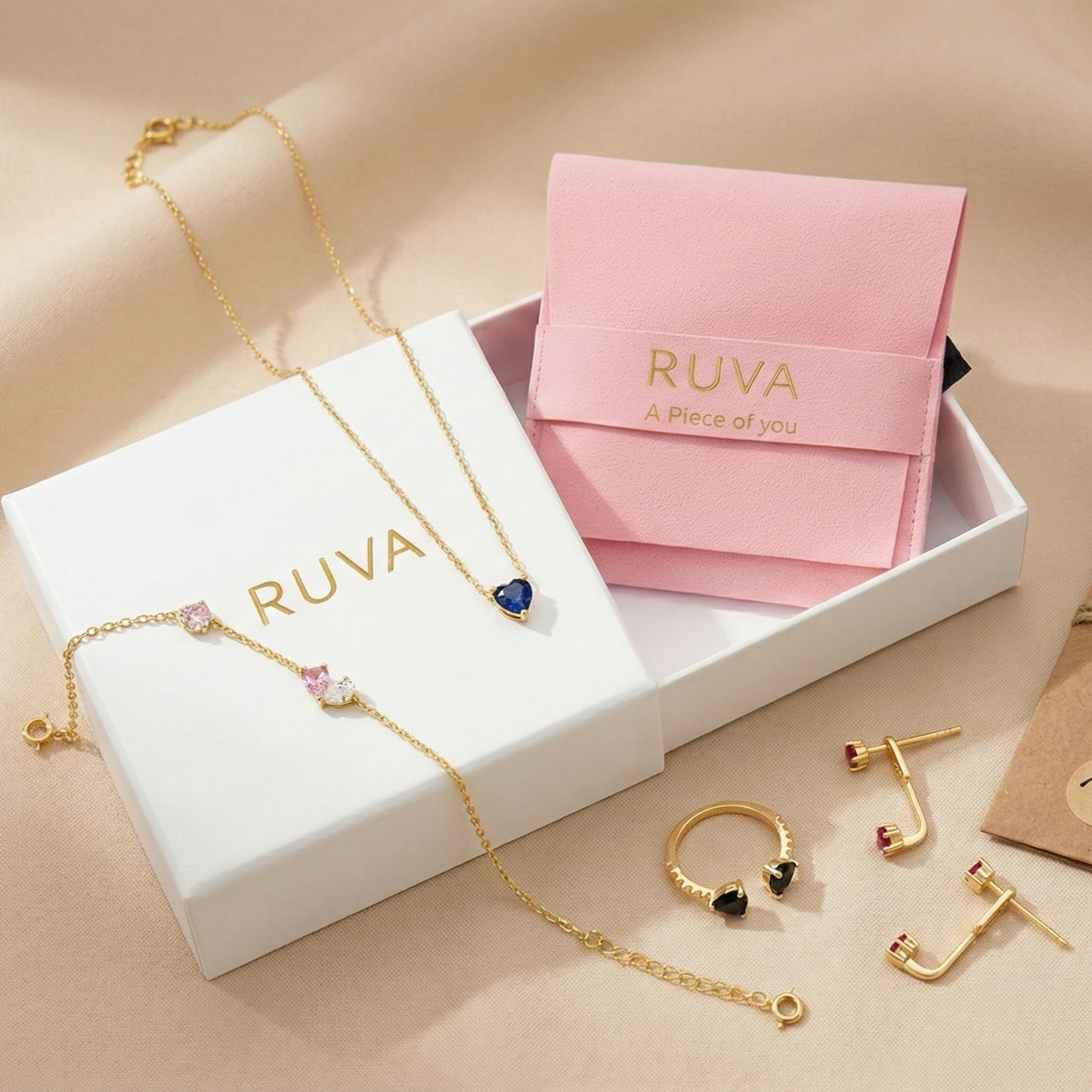 Custom Birthstone Heart Necklace