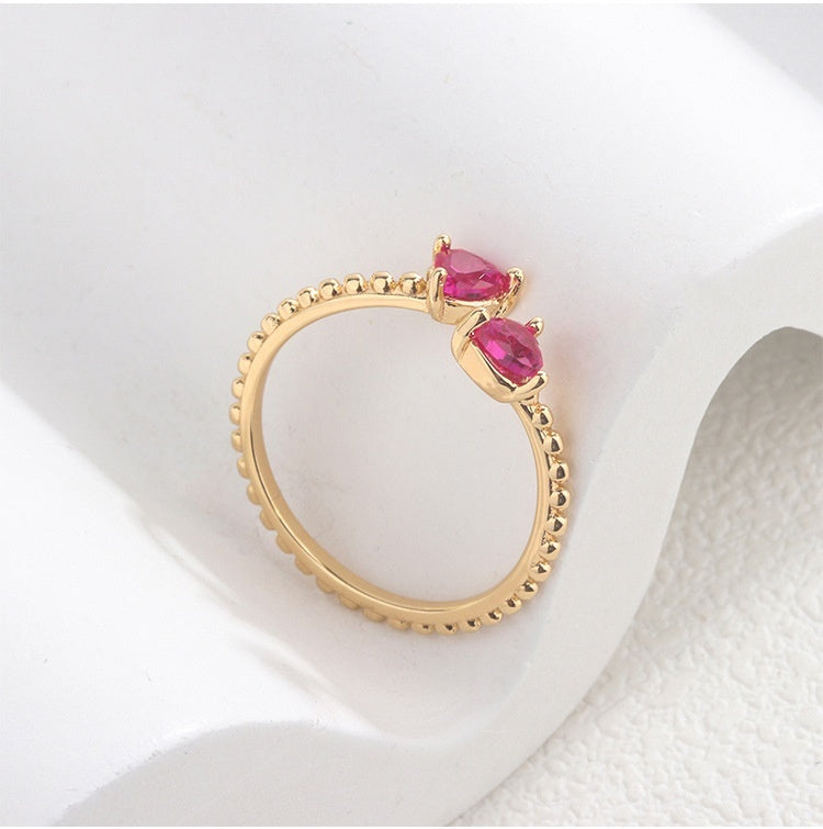 Twin Heart Ring