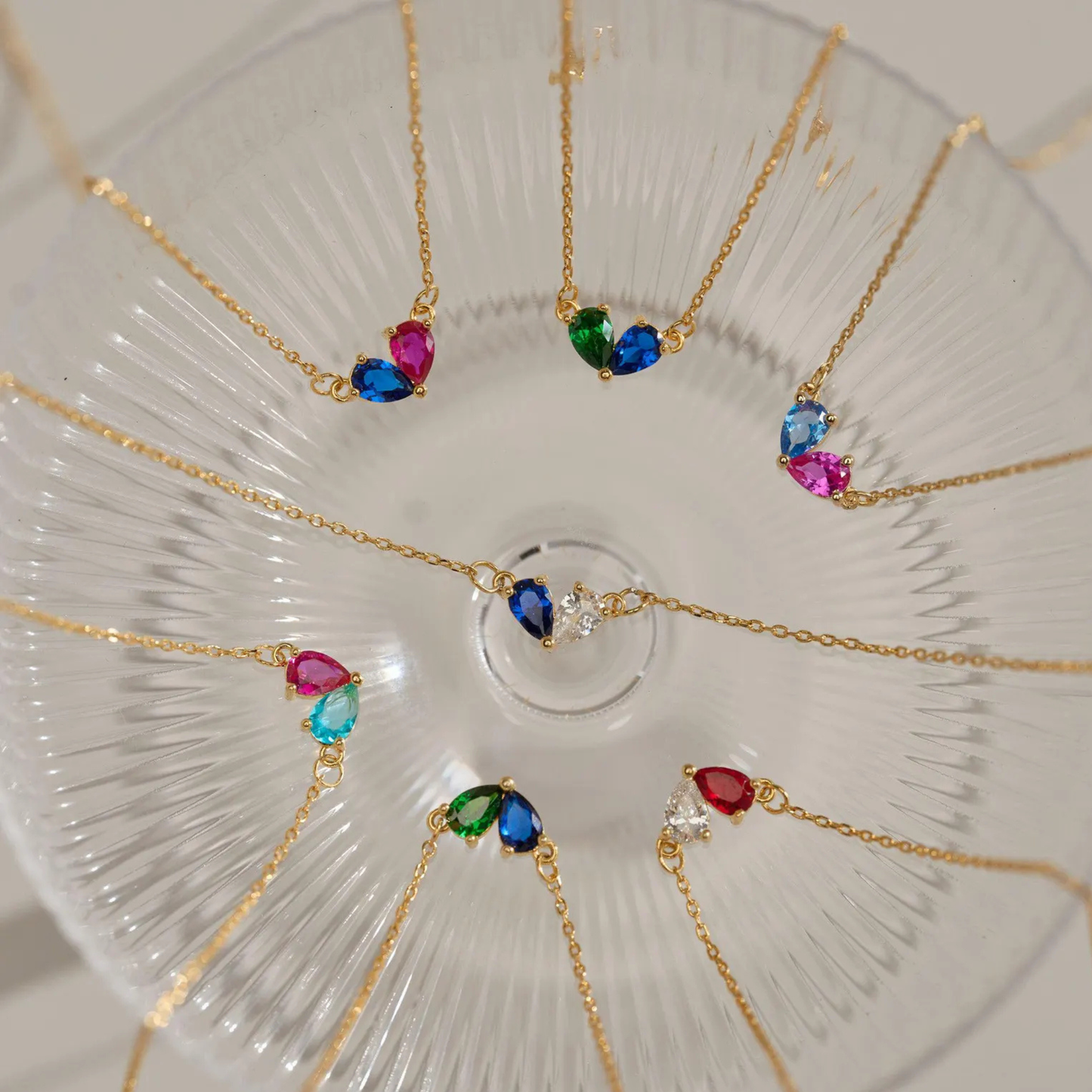 Custom Double Birthstone Heart Bracelet