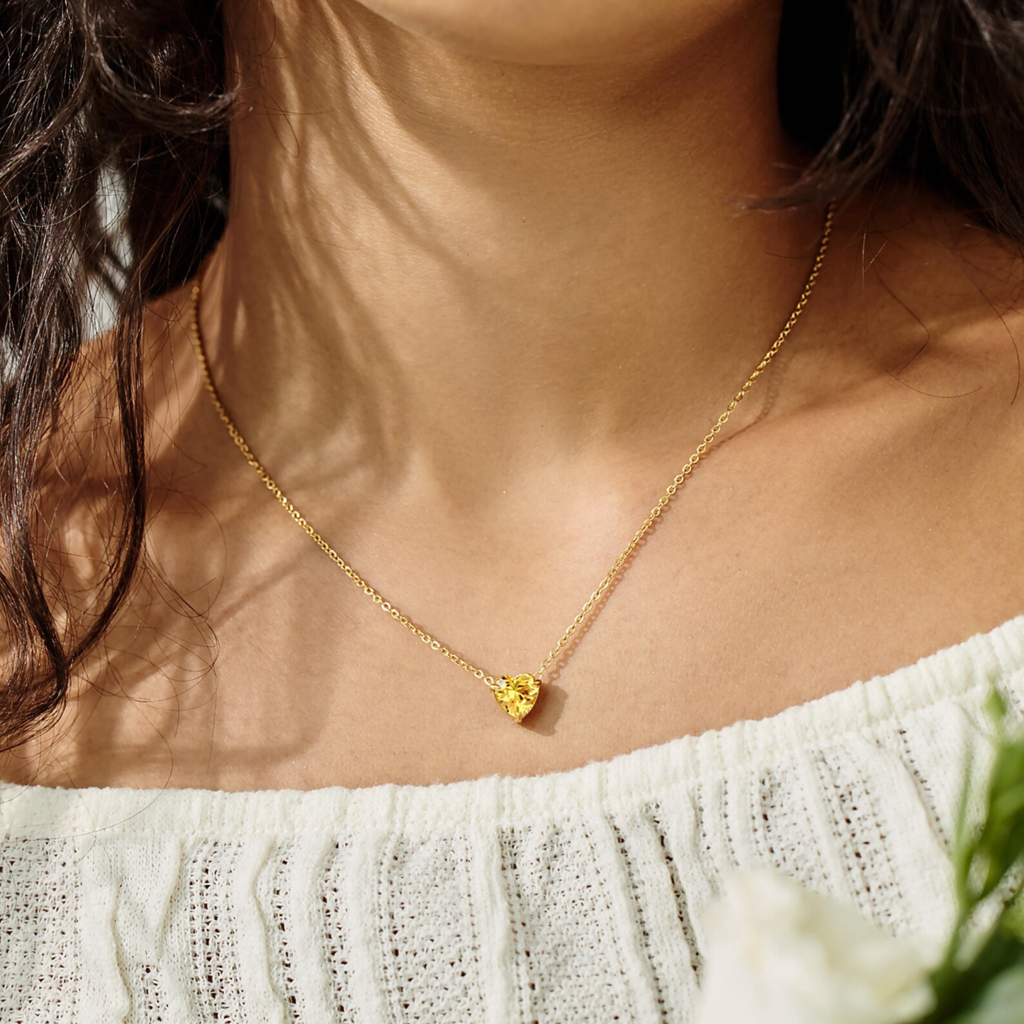 Custom Birthstone Heart Necklace