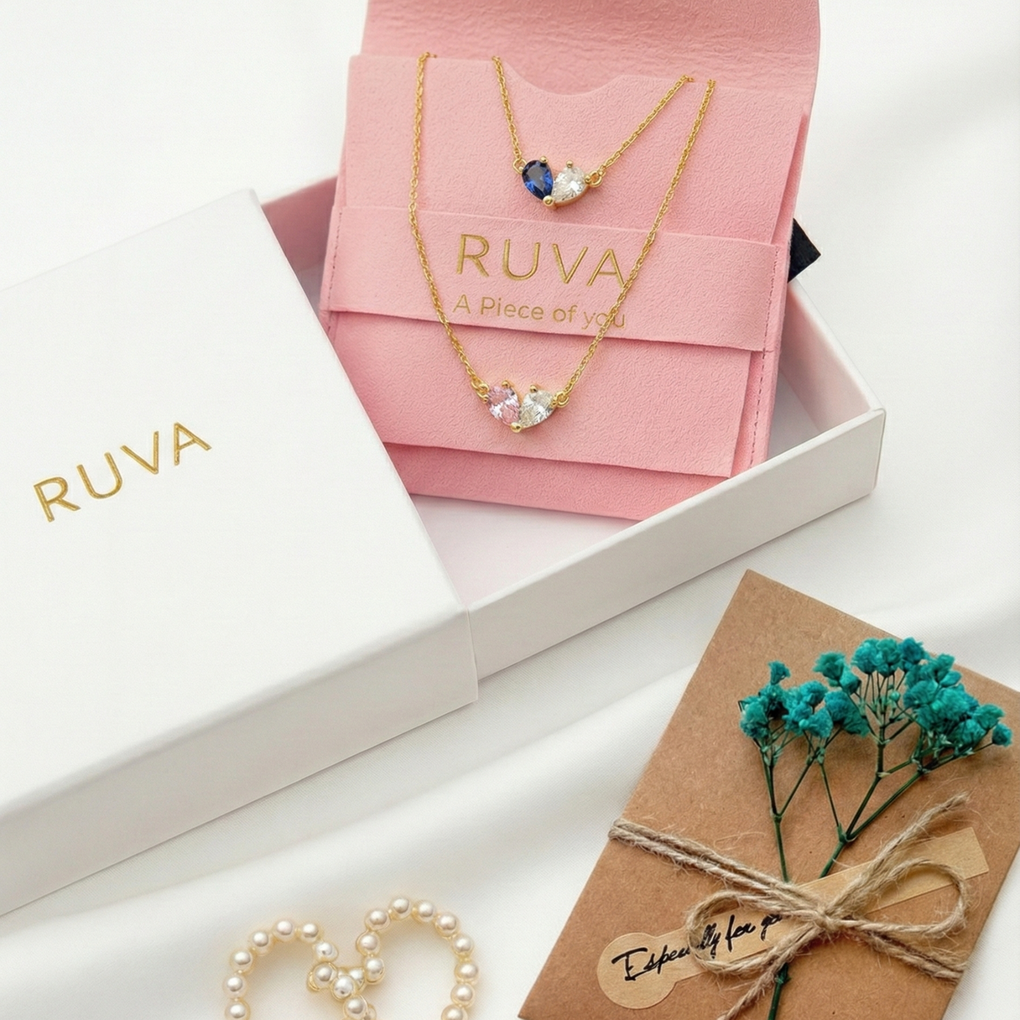 Custom Double Birthstone Heart Bracelet