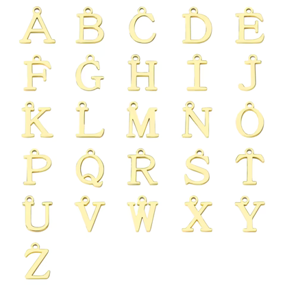 Permanent Bracelet Letter Charm