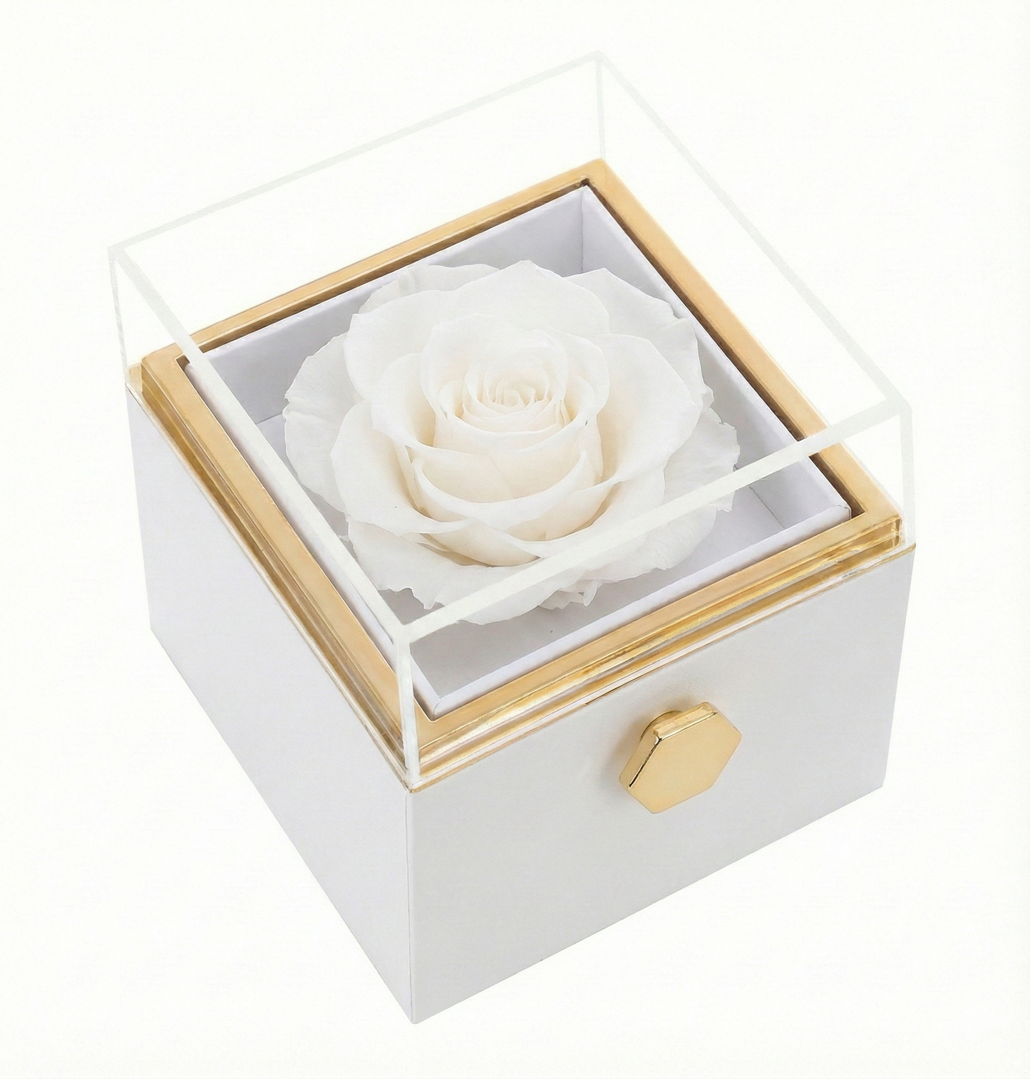 Eternal Flower Box with Hidden Engraved Necklace